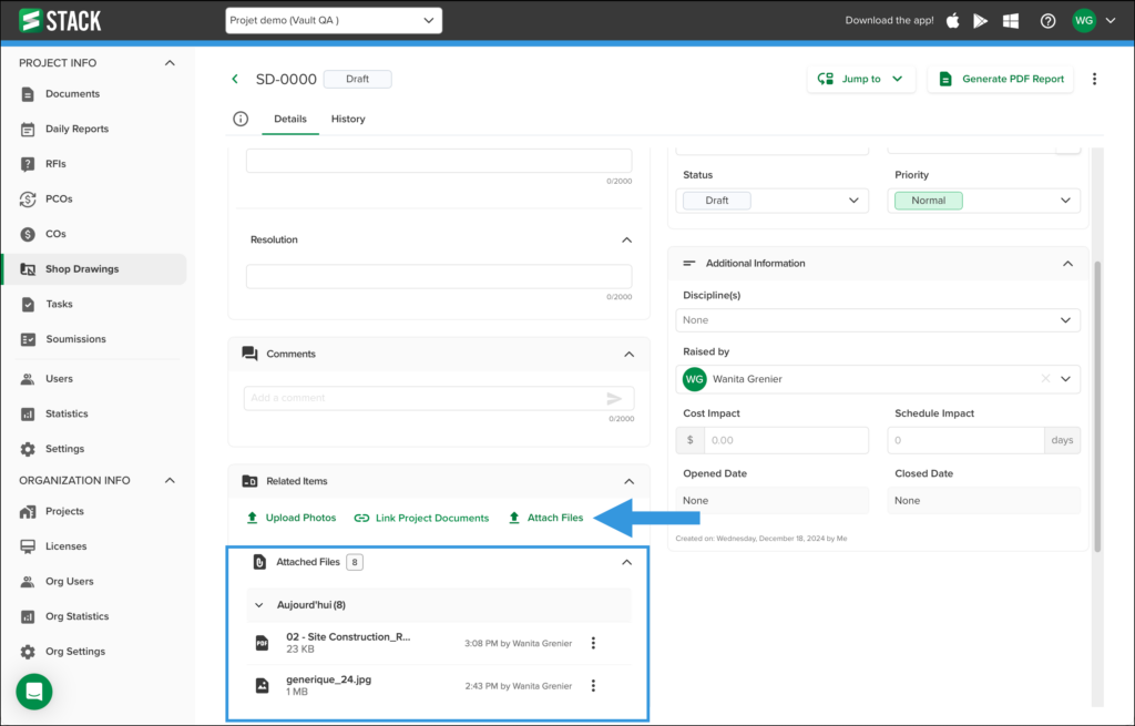 Attach Files to Workflows - STACK Construction Technologies